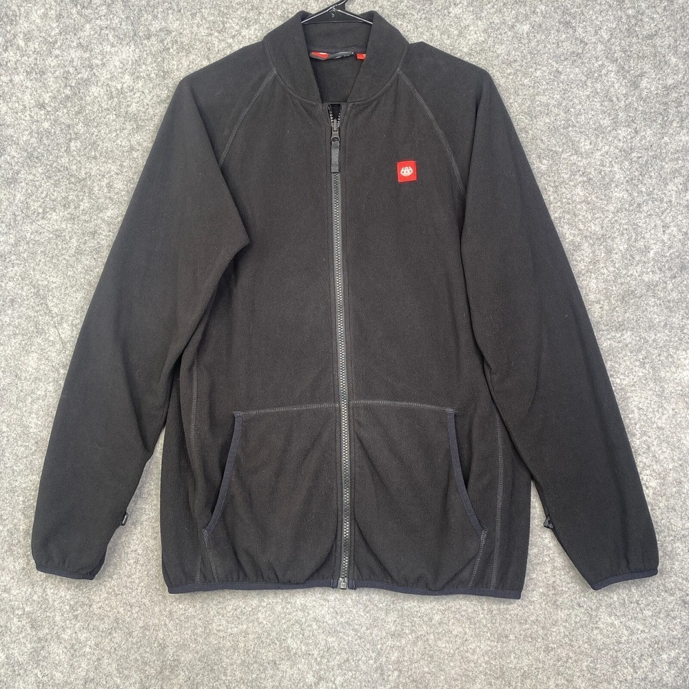 686 SixEightSix Smarty Technology Men's Small Black Fleece Sweater Full Zip